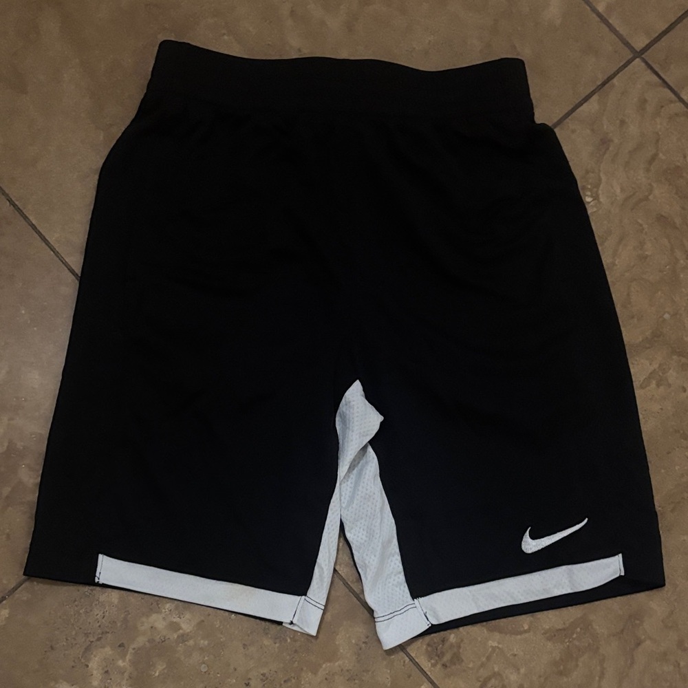 Nike Black Athletic Shorts with White Accent